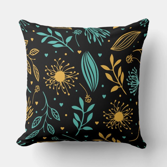 Accent Throw Pillow-Natures Floral Cushion (Front)