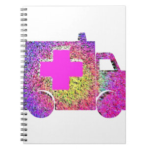 accented ambulance nurse emt doctor medical notebook