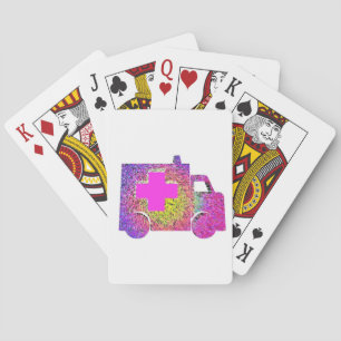 accented ambulance nurse emt doctor medical playing cards