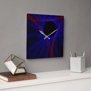 Accented Triangle Square Geometric Wall Clock