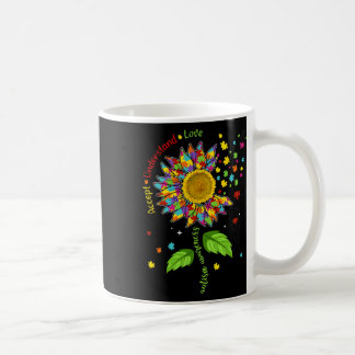 Accepnt Understand Love Autism Awareness Sunflower Coffee Mug