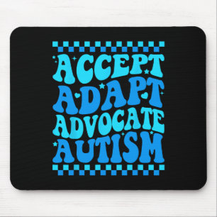 Accept Adapt Advocate Autism Awareness Month Men W Mouse Mat