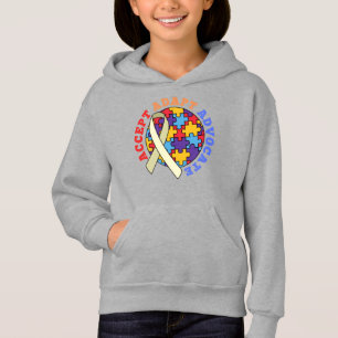 Accept Adapt Advocate-Autism Awareness World Ribb