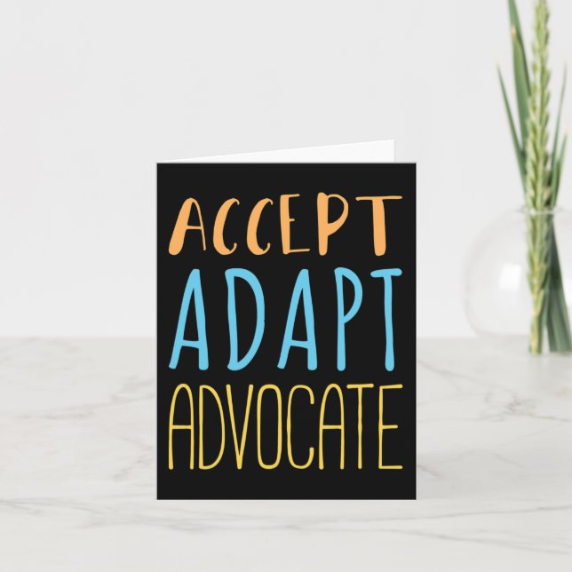 Accept Adapt Advocate Disabilities Behaviour Thera Card (Front)