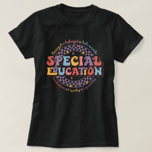 Accept Adapt Advocate Special Education Retro T-Shirt