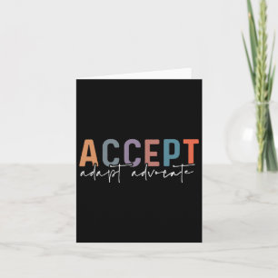 Accept Adapt Advocate Special Education Teacher Au Card
