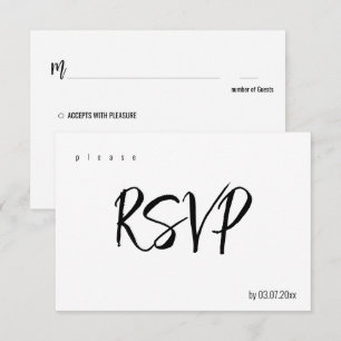 Accept / decline💍 Minimalist Elegant  RSVP Card