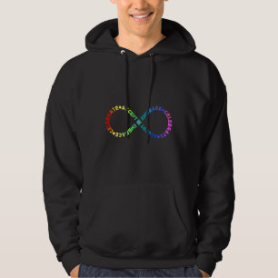 Accept Embrace Celebrate Rainbow Infinity Symbol F Hoodie