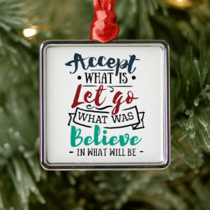 Accept Let Go Believe Metal Tree Decoration