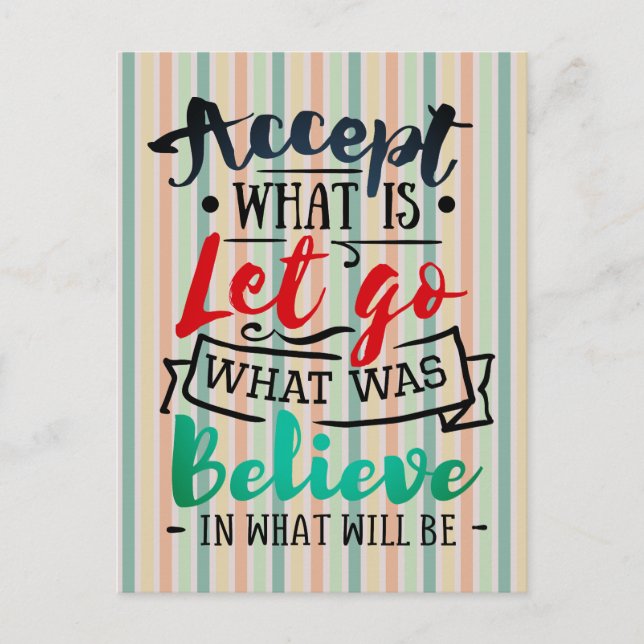 Accept, Let Go, Believe Postcard (Front)