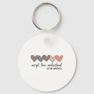 Accept Love Understand Autism Awareness Key Ring