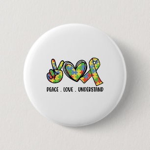 Accept Love Understand Autism Awareness Men Women 6 Cm Round Badge