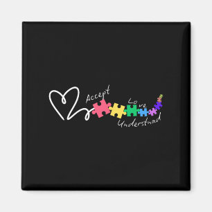 Accept Love Understand Autism Support Funny Autism Magnet