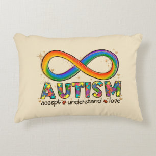 Accept Love Understand - Infinity Autism Awareness Decorative Cushion