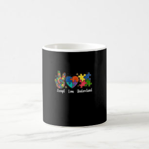 Accept Love Understand Peace Autism Awareness Coffee Mug