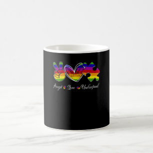Accept Love Understand Peace Heart Puzzle Autism A Coffee Mug