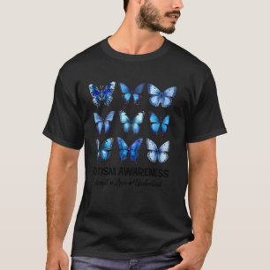 Accept Understand Love Autism Awareness Butterfly T-Shirt