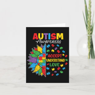 Accept Understand Love Autism Awareness Flower Gif Card