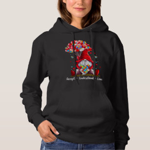 Accept Understand Love Autism Awareness Gnome Vale Hoodie