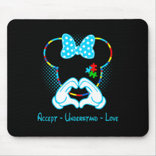 Accept Understand Love Autism Awareness - Mouse Au Mat