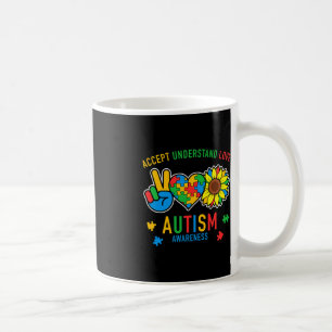Accept Understand Love Autism Awareness Sunflower Coffee Mug