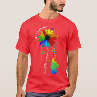 Accept Understand Love Autism Awareness Sunflower  T-Shirt
