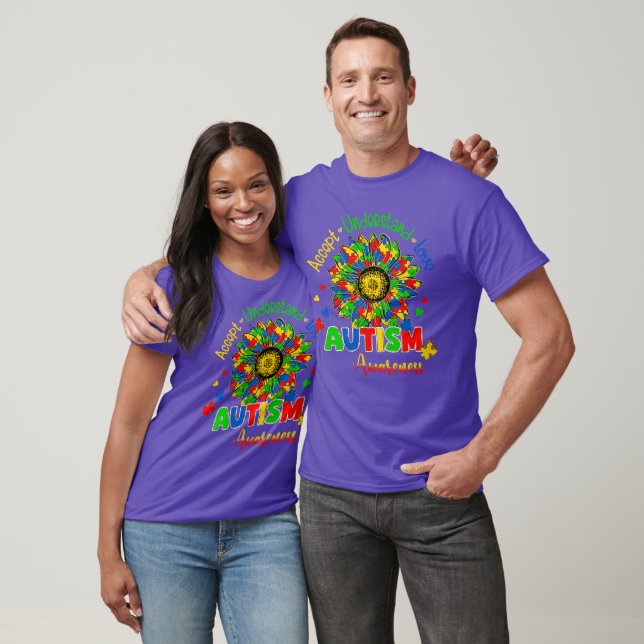 Accept, Understand, Love, Autism Awareness  T-Shirt (Unisex)
