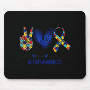 Accept Understand Love Autism Awareness T-Shirt Au Mouse Mat
