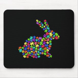 Accept Understand Love Bunny Autism Awareness East Mouse Mat