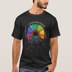 Accept understand love colourful flower puzzle T-Shirt