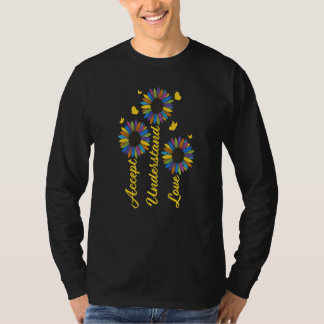 Accept Understand Love Cute Sunflower Sunshine T-Shirt
