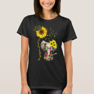 Accept Understand Love Elephant Sunflower Autism A T-Shirt