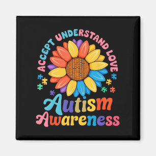 Accept Understand Love Funny Neurodiversity April  Magnet