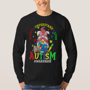 Accept Understand Love Gnome Autism Awareness East T-Shirt