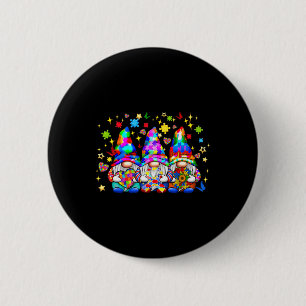Accept Understand Love Gnome Autism Awareness Supp 6 Cm Round Badge