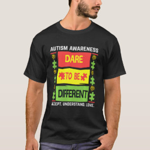 Accept Understand Love Inspirational Autism Awaren T-Shirt