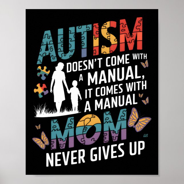 Accept Understand Love Sunflower Autism Awareness  Poster (Front)