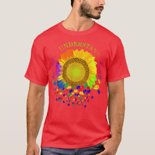 Accept Understand Love Sunflower Autism Awareness T-Shirt