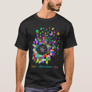 Accept Understand Love Sunflower Autism Awareness T-Shirt