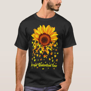 Accept Understand Love Sunflower Autism Awareness T-Shirt