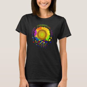 Accept Understand Love Sunflower Autism Awareness T-Shirt