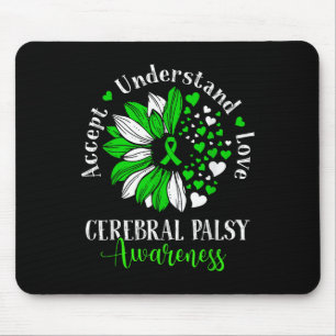 Accept Understand Love Sunflower Cerebral Palsy Cp Mouse Mat