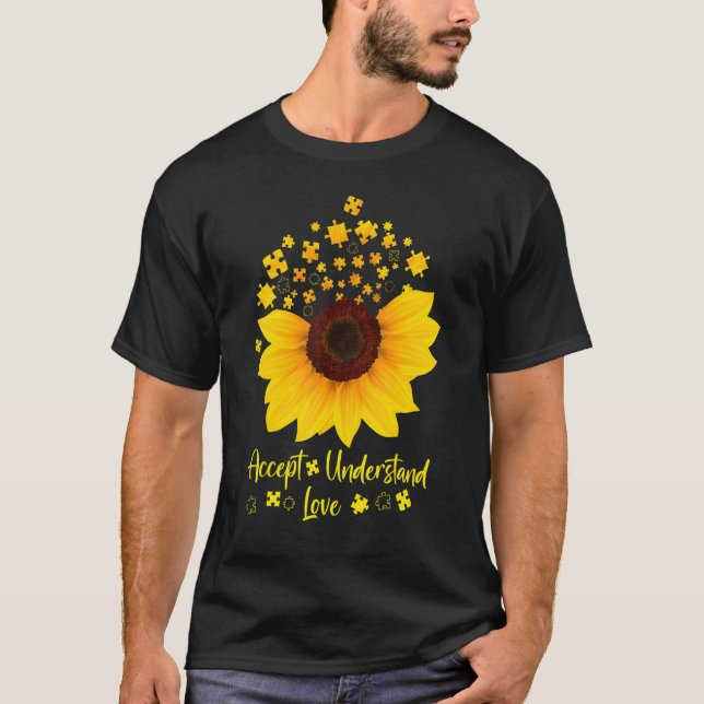 Accept Understand Love Sunflower Shirt Autism Awar (Front)