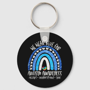 Accept Understand Love - We Wear Blue for Autism A Key Ring