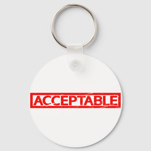 Acceptable Stamp Key Ring (Front)