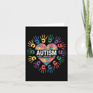 Acceptance And Love Embrace Autism Awareness Card