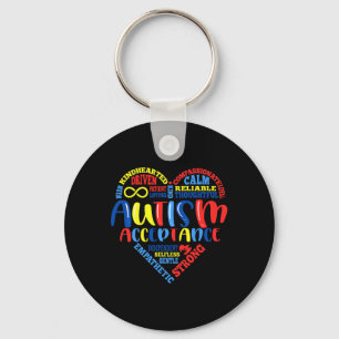 Acceptance Autism Awareness Month Support Puzzle P Key Ring