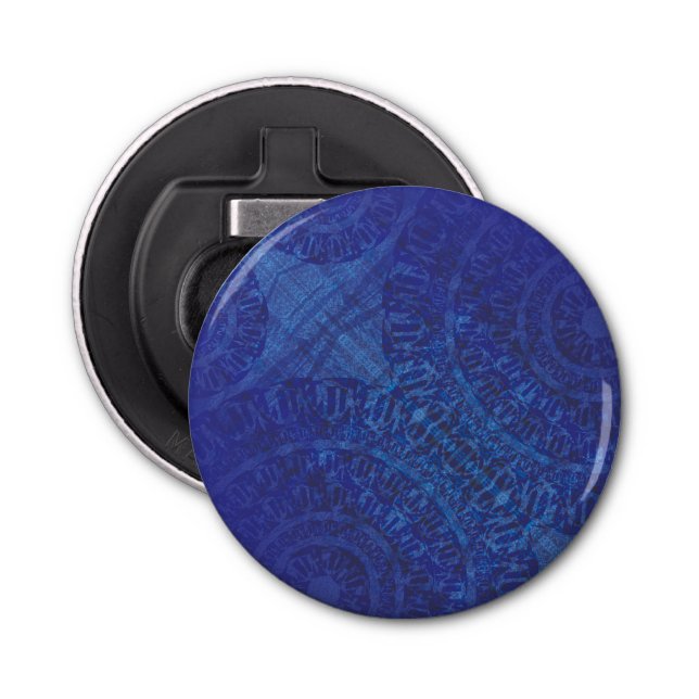 Acceptance | Blue Indigo Violet Boho Medallions Bottle Opener (Front)