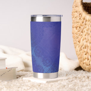 Acceptance   Blue Indigo Violet Boho Medallions Insulated Tumbler
