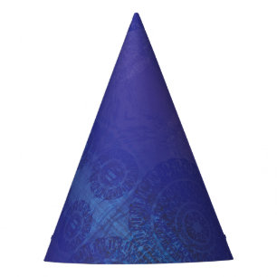 Acceptance Blue Indigo Violet Boho Medallions Party Hat